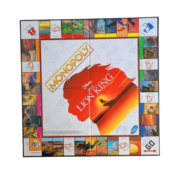 Lion King Monopoly Game Replacement Board Crafting Room Decor Folding - Picture 2 of 7